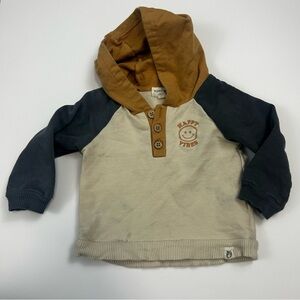 Rabbit & Bear “Happy Vibes” Hoodie Toddler 12M